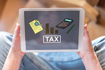 Tax concept on a tablet