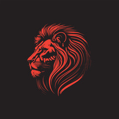 lion head logo illustration