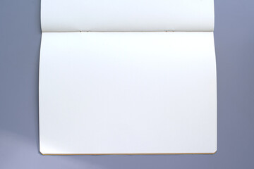 blank sheet of paper sketchbook landscape mock up