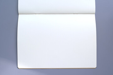 blank sheet of paper sketchbook landscape mock up
