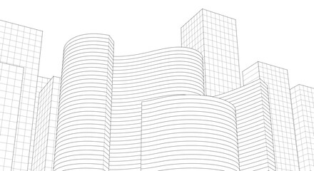 Fototapeta premium ​​abstract architecture 3d illustration background 