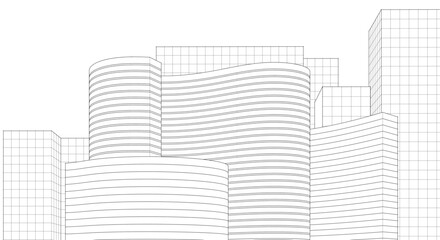 Fototapeta premium ​​abstract architecture 3d illustration background 