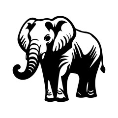 elephant silhouette vector logo