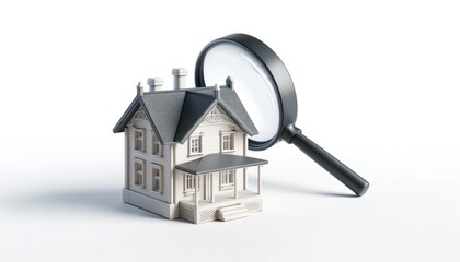 Property Inspection Concept with Magnifying Glass


