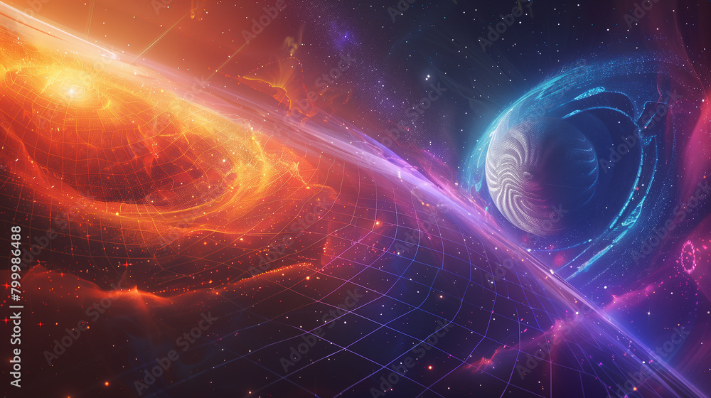 Poster quantum sensors detect gravitational waves from distant cosmic events, advancing our understanding o