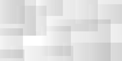White color technology concept geometric line vector background. Abstract white and gray background design with layers of textured white transparent material in triangle and squares shapes.