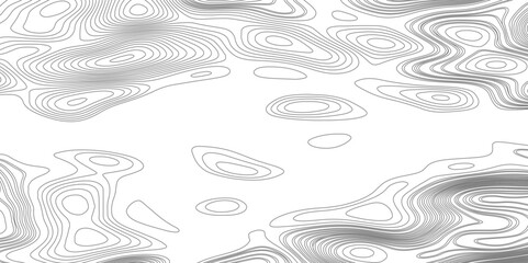 Topographic map backdrop. Conditional geography scheme and the terrain path. Contour line abstract background. Vector abstract