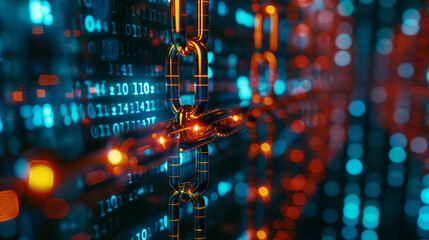 Obraz premium a decentralized marketplace powered by blockchain technology, where creators can monetize digital content without intermediaries.