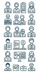 Fototapeta premium Business icon set