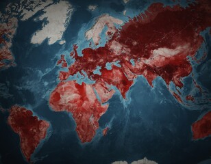 A global map highlighting blood cancer awareness events and initiatives across different regions.

