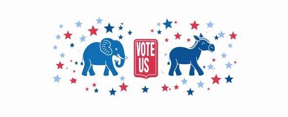 VOTE FOR ELEPHANT AND DONKEY.