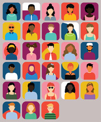 28 Unique People Icons Of Different Race And Ethnicity