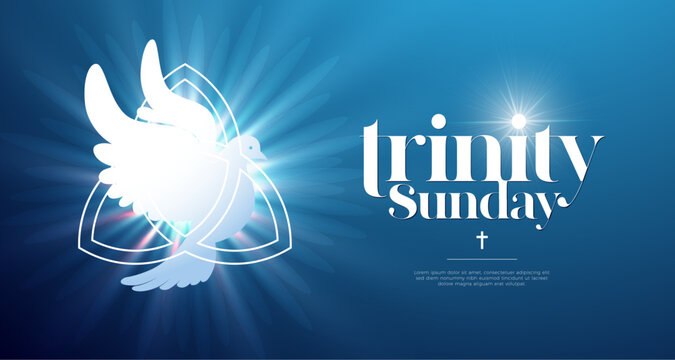 Vector illustration of a Banner for Trinity Sunday.