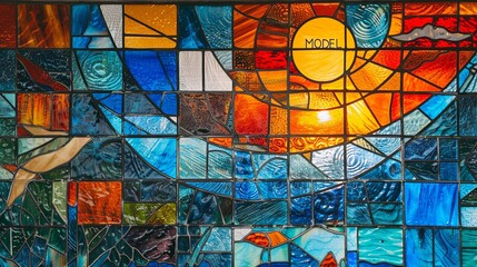 stained glass window mosaic