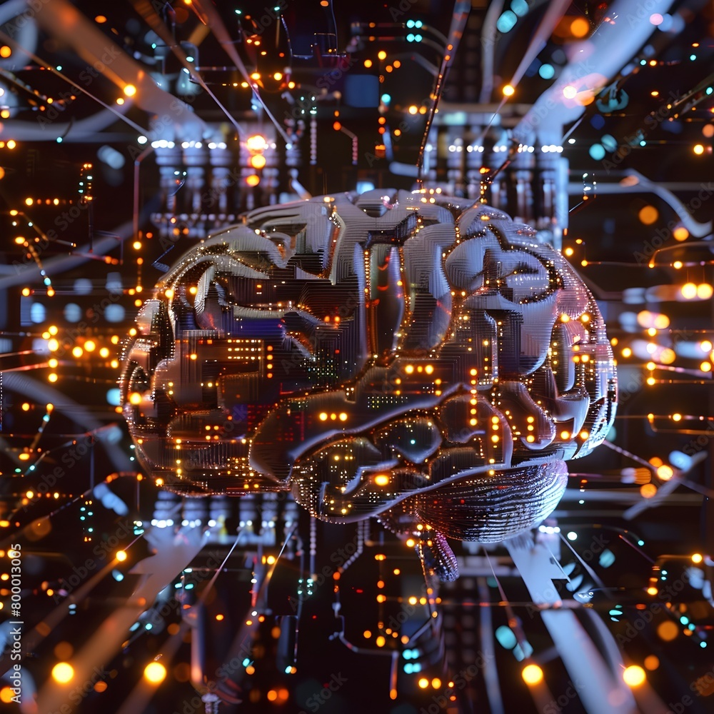 Poster seamless fusion of biology and advanced quantum computing circuits in a futuristic visualization