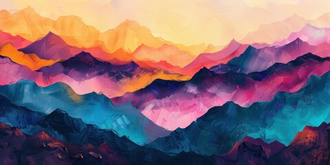 A captivating background adorned with an abstract depiction of majestic mountains.
