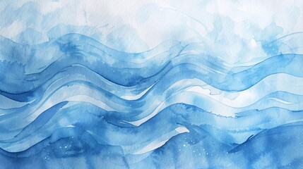 A blue and white water wave with a splash of white paint