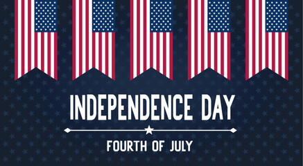 Fototapeta premium dark pattern background with stars independence day banner poster american flag