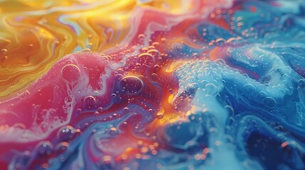 **Viberent colors oily liquid in slow motion - obrazy, fototapety, plakaty