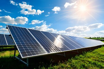 Solar energy harvest, the concept of renewable energy sources working in harmony with the environment