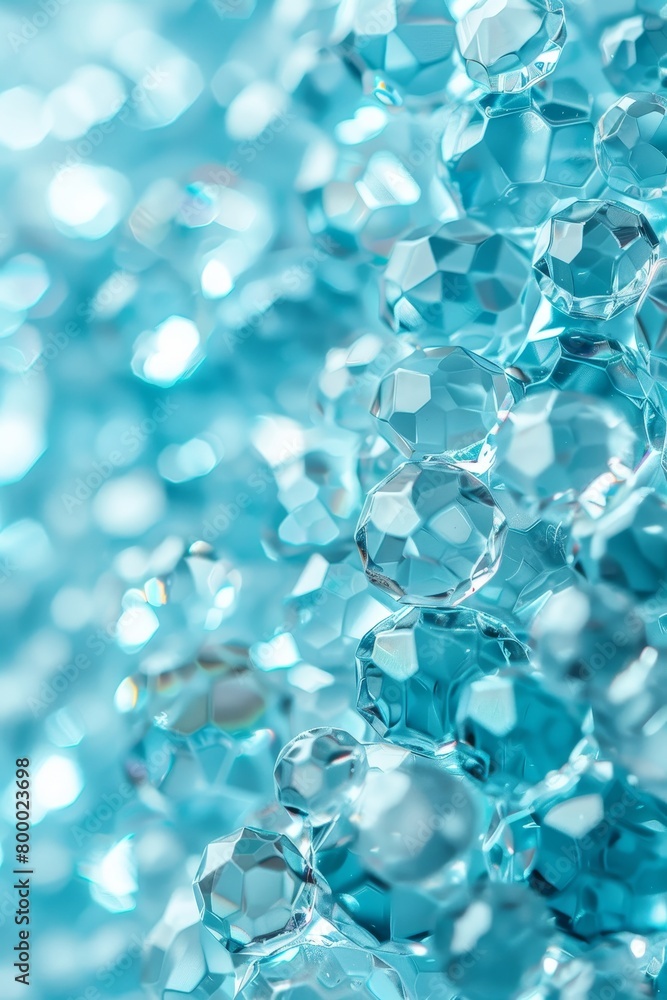 Poster ethereal abstract blue bokeh lights creating a beautifully blurred background setting