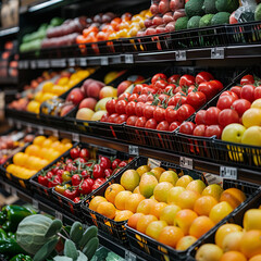 fruits and vegetables at the market