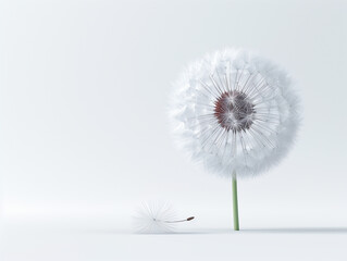 dandelion isolated on white