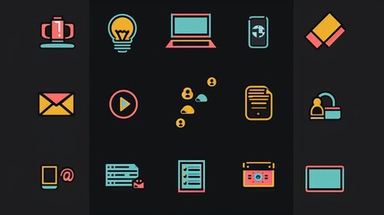 Business icon set