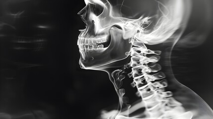 x-ray image of human neck