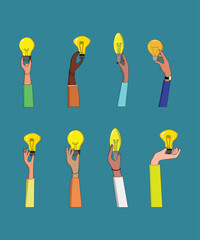 8 Light Bulb Icons Promoting Equality Diversity And Inclusion