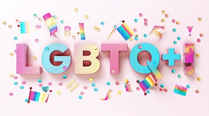 LGBTQ+ text concept