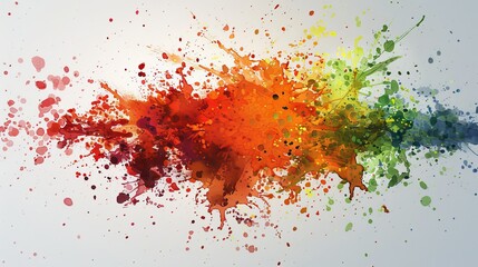 Explosive watercolor art rendering, vibrant abstract nebula-like visual
