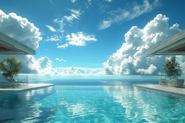 Naklejka premium Platinum Lace Infinity Pool