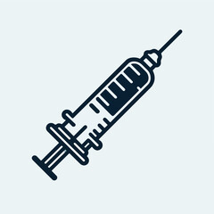 Medical Vaccine icon. Medical Syringe symbol template for graphic and web design collection logo vector illustration