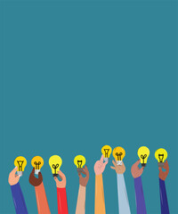 8 Light Bulb Icons From Different Race