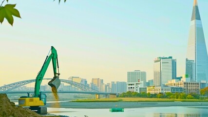 Fototapeta premium Illuminated Horizons: Captivating Seoul Cityscape at Twilight