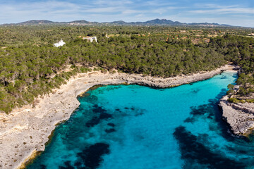 Caló d’es Burgit, Mondragó Natural Park, Santanyí municipal area, Mallorca, Balearic Islands,...