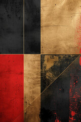 Red, black and gold abstract vertical background or pattern, creative design template