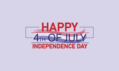 Independence Day with Trendy Text Design