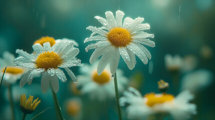Fototapeta premium daisies in the garden