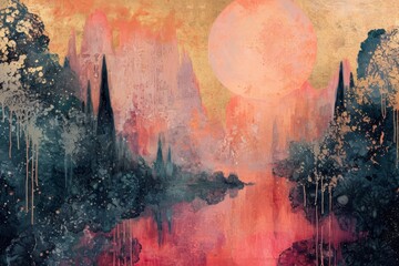 Serene Rose Gold Dreamscape