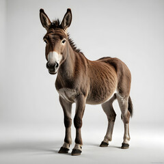 Obraz premium donkey in a white background