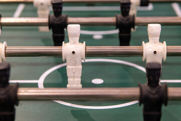 table soccer in close up