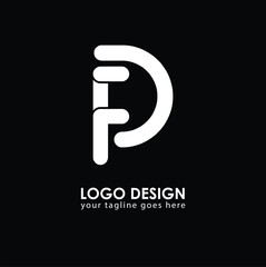 FD FD Logo Design, Creative Minimal Letter FD FD Monogram