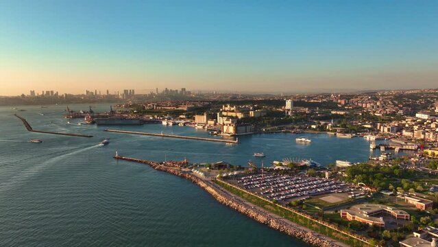 İstanbul Bosphorus Drone View Sunet