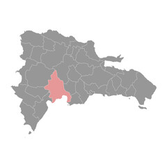 Azua Province map, administrative division of Dominican Republic. Vector illustration.