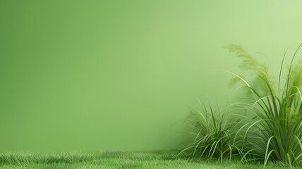 minimal green background and grass