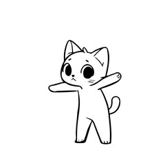 Fototapeta premium Cute cat character 