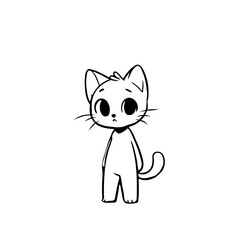 Obraz premium Cute cat character 