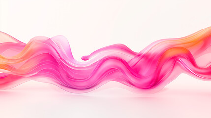 Background with abstract waves, swirling in bright bubblegum pink with copy space on top and at the bottom